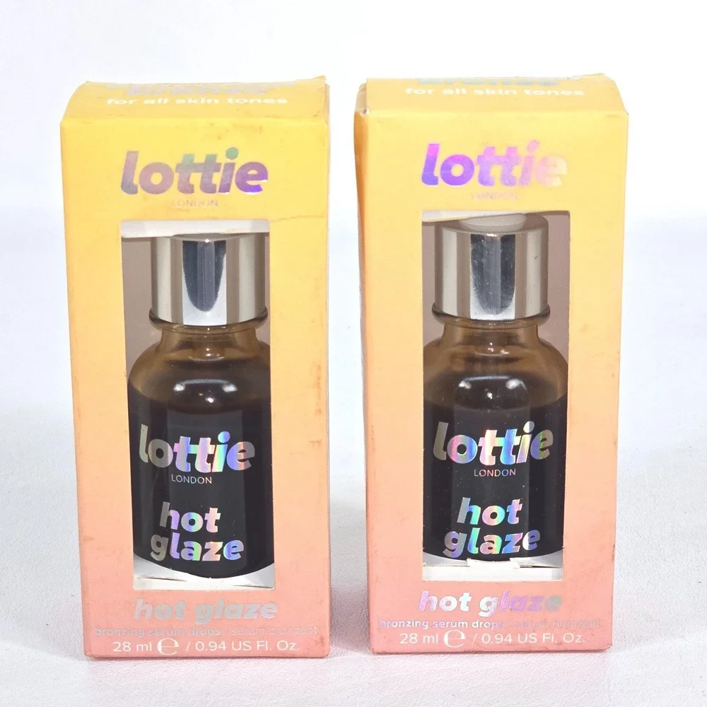 2x Lottie London Hot Glaze Bronzing Serum Drops 0.94 fl oz/ 28mL Sealed Pack NOS